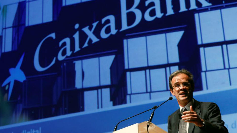 El presidente de CaixaBank, Jordi Gual, durante un acto (Kai Foersterling / EFE)
