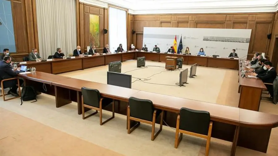 Reuni&oacute;n entre los transportistas y la ministra Raquel S&aacute;nchez. Fuente: La Moncloa.