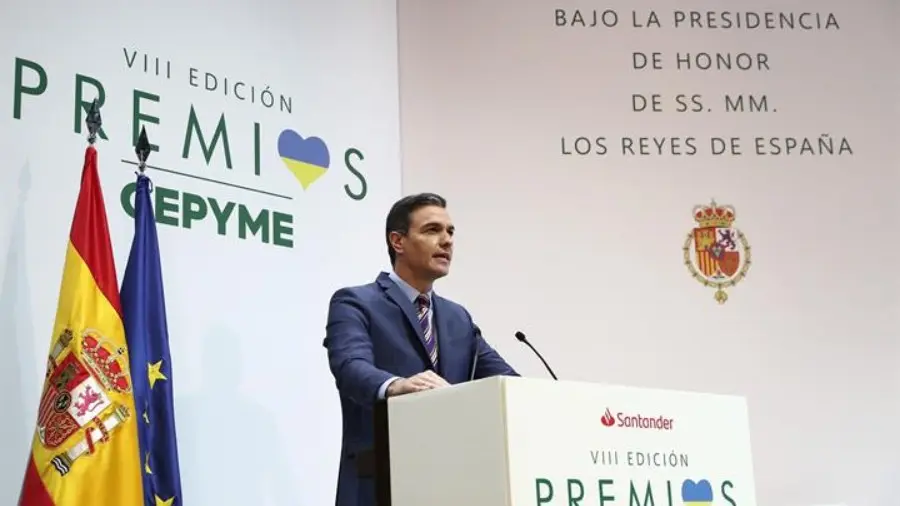 Pedro S&aacute;nchez durante su intervenci&oacute;n en la VIII Edici&oacute;n de los premios Cepyme.