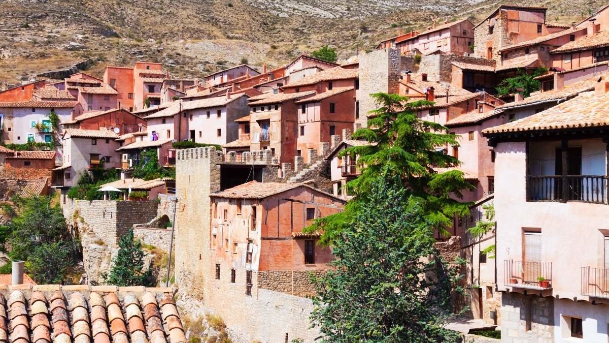 picturesque residence stony houses in Albarracin.  Teruel, Spain