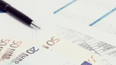 Finance. Accounting documents on the table