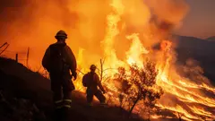 Bomberos en los incendios de este a&ntilde;o en Asturias.